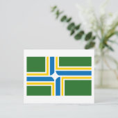 Portland Flag Postcard Postkarte (Stehend Vorderseite)