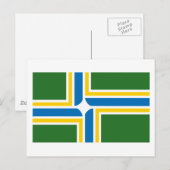Portland Flag Postcard Postkarte (Vorne/Hinten)