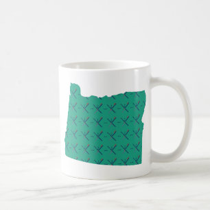 Portland-Flughafenteppich Oregon-Karte Kaffeetasse