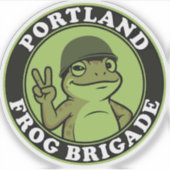 Portland Frog Brigade Sticker (Vorderseite)