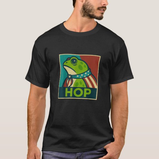 Portland Frog Hop T-Shirt | Funny Retro Amphibian (Vorderseite)