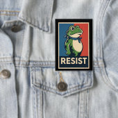 Portland Frog Protest Anti Ice Resistance I Stand Button (Insitu)