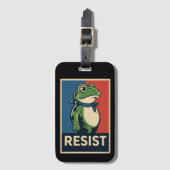 Portland Frog Protest Anti Ice Resistance I Stand  Gepäckanhänger (Vorderseite Vertikal)