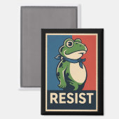 Portland Frog Protest Anti Ice Resistance I Stand Magnet (Vorderseite/Rückseite)