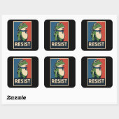 Portland Frog Protest Anti Ice Resistance I Stand Quadratischer Aufkleber (Blatt)