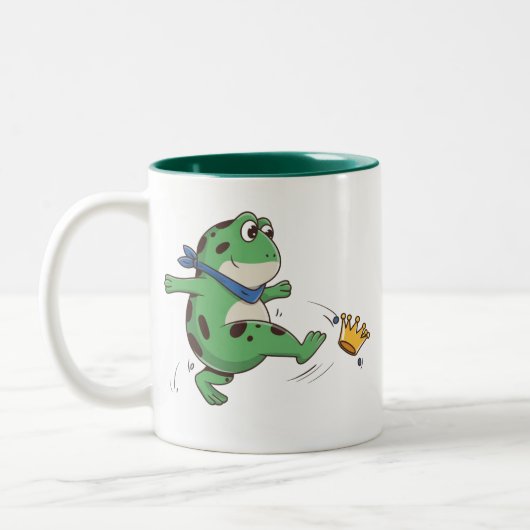 Portland Frog Protest Anti ICE  Zweifarbige Tasse (Links)