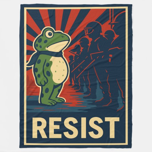 Portland Frog Protest Fleecedecke (Vorderseite)