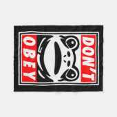 Portland Frosch gehorcht nicht Fleecedecke (Vorderseite (Horizontal))