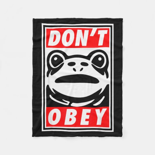 Portland Frosch gehorcht nicht Fleecedecke (Vorderseite)