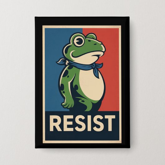 Portland Frosch Protest Anti Eis Widerstand Ich st Button (Vorderseite)