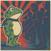 Portland Frosch Protest Aufkleber (Vorderseite)