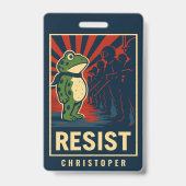 Portland Frosch Protest Ausweis (Rückseite)