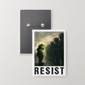 Portland Frosch Protest Button (Vorderseite/Rückseite)