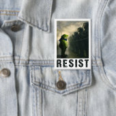 Portland Frosch Protest Button (Insitu)