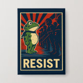 Portland Frosch Protest Button (Vorderseite)