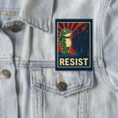 Portland Frosch Protest Button (Insitu)