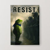 Portland Frosch Protest Button (Vorderseite)