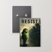 Portland Frosch Protest Button (Vorderseite/Rückseite)
