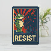 Portland Frosch Protest Einladung (Stehend Vorderseite)