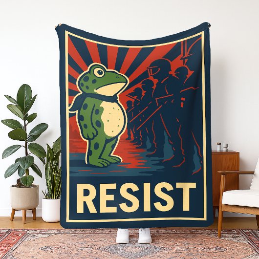 Portland Frosch Protest Fleecedecke