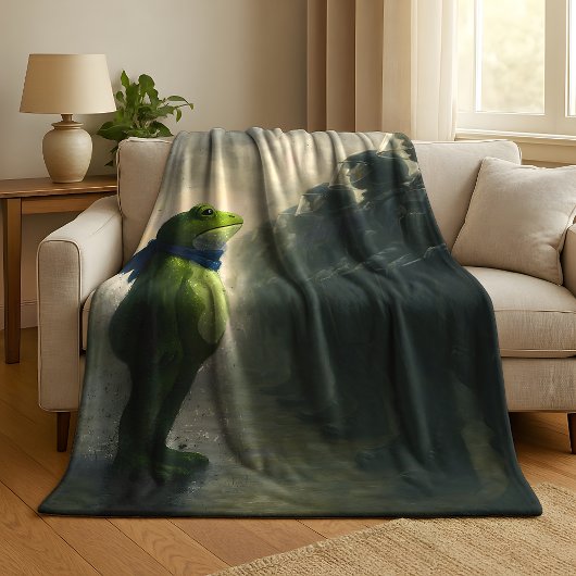 Portland Frosch Protest Fleecedecke