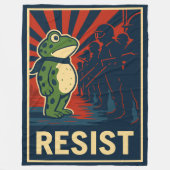 Portland Frosch Protest Fleecedecke (Vorderseite)