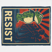 Portland Frosch Protest Fleecedecke (Vorderseite (Horizontal))