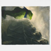 Portland Frosch Protest Fleecedecke (Vorderseite (Horizontal))