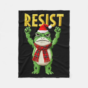 Portland Frosch Protest Frosch Frauen Keine Könige Fleecedecke