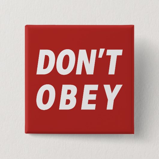 Portland Frosch Protest gehorcht nicht Button (Vorderseite)