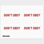 Portland Frosch Protest Gehorcht Nicht Rechteckiger Aufkleber (Blatt)