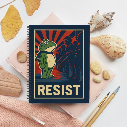 Portland Frosch Protest Notizblock