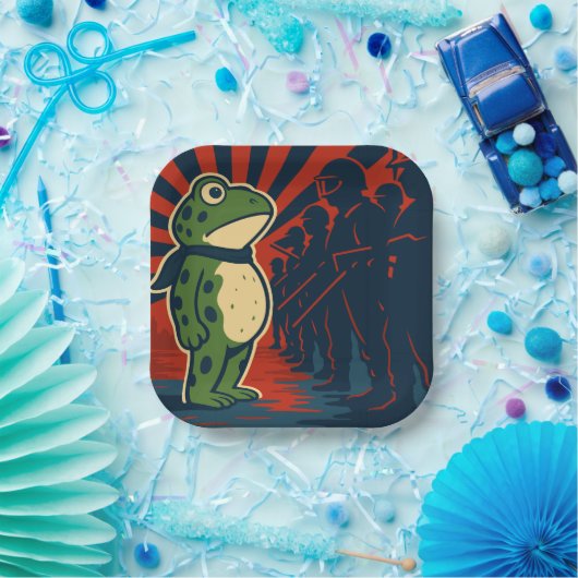 Portland Frosch Protest Pappteller (Party)