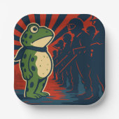 Portland Frosch Protest Pappteller (Vorderseite)