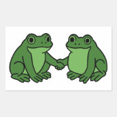 Portland Frosch Protest Rechteckiger Aufkleber (Vorderseite)