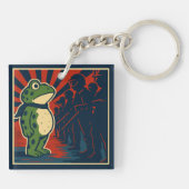 Portland Frosch Protest Schlüsselanhänger (Rückseite)