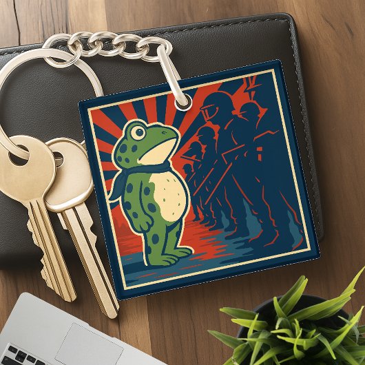 Portland Frosch Protest Schlüsselanhänger