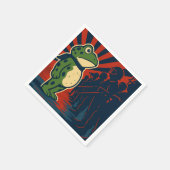 Portland Frosch Protest Serviette (Ecke)
