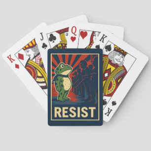Portland Frosch Protest Spielkarten