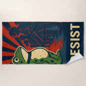 Portland Frosch Protest Strandtuch (Vorderseite)