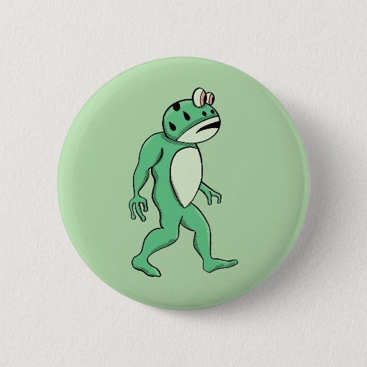 Portland Frosch Sasquatch Button (Vorderseite)