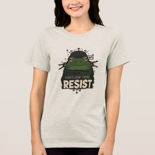 Portland Frosch Tri-Blend Shirt (Vorderseite)