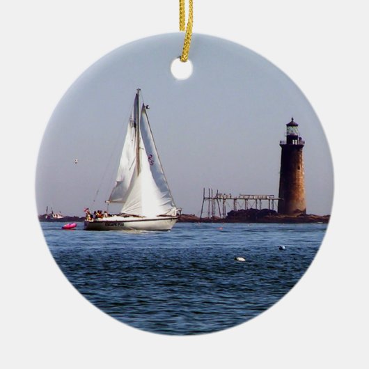 Portland Harbour Sailing Ram Island Ledge Keramik Ornament (Vorne)