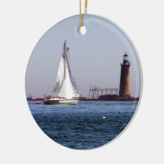 Portland Harbour Sailing Ram Island Ledge Keramik Ornament (Links)