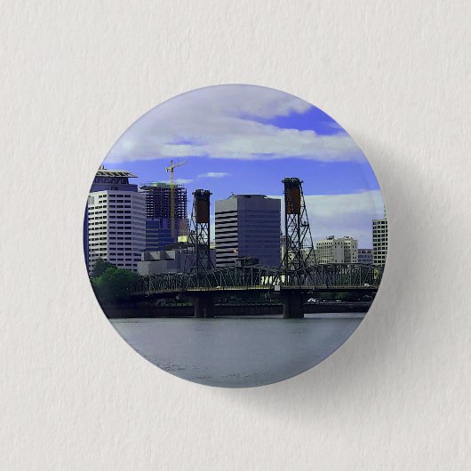 Portland Hawthorne Bridge #1 Button (Vorderseite)
