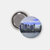 Portland Hawthorne Bridge #1 Round Magnet (Vorderseite/Rückseite)