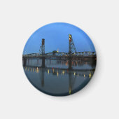 Portland Hawthorne Bridge #2 Round Magnet (Vorne)