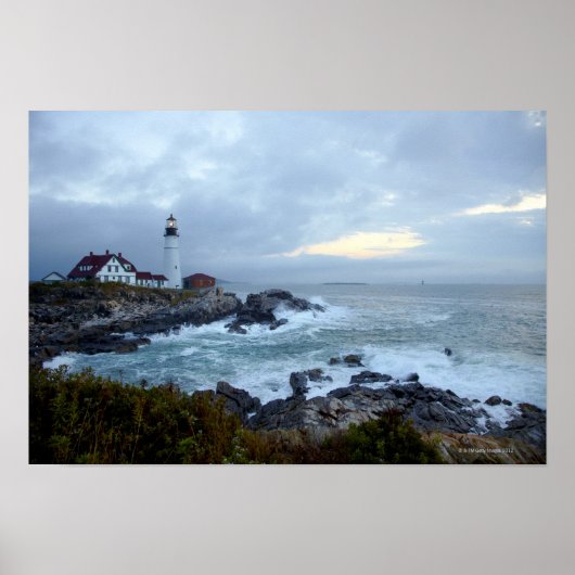 Portland Head Leuchtturm bei Sonnenaufgang Poster (Vorne)