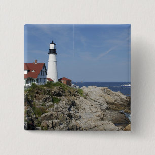 Portland Head Leuchtturm, Cape Elizabeth, Maine, Button
