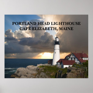 Portland Head Leuchtturm Cape Elizabeth Maine Poster
